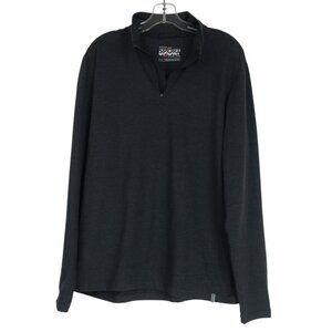 Marine Layer Pullover Mens Large Grey Weekend Sport 1/4 Zip Stretch Performance